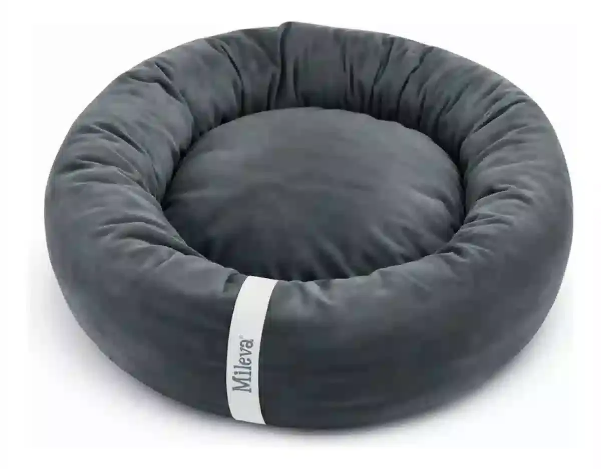 Cama Gato Nuvem Caminha Pet Redonda Ninho Soft Macia 50x50cm Cor Grafite Touch