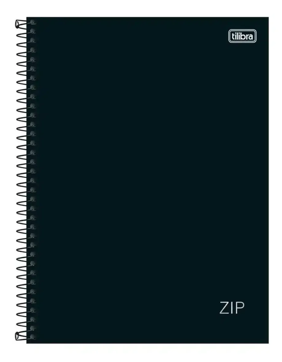 Caderno Universitário 10 Matérias Zip Preto Tilibra Escolar