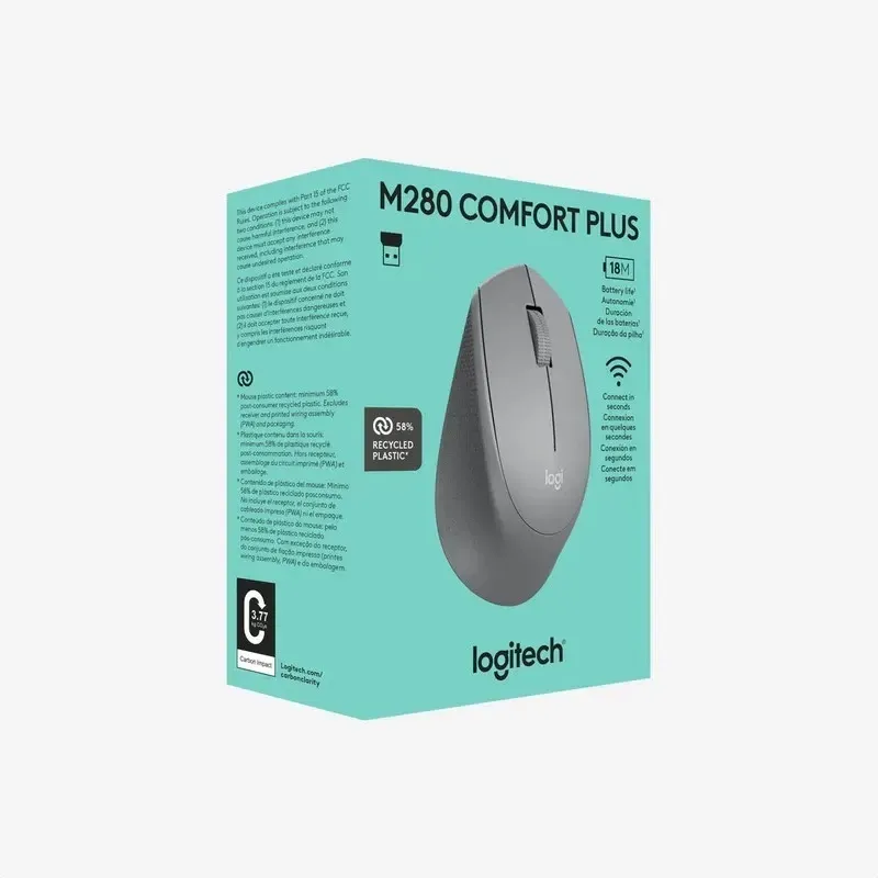 MOUSE SEM FIO LOGITECH M280 CONFORT PLUS ORIGINAL LOGITECH COM NOTA FISCAL E GARANTIA