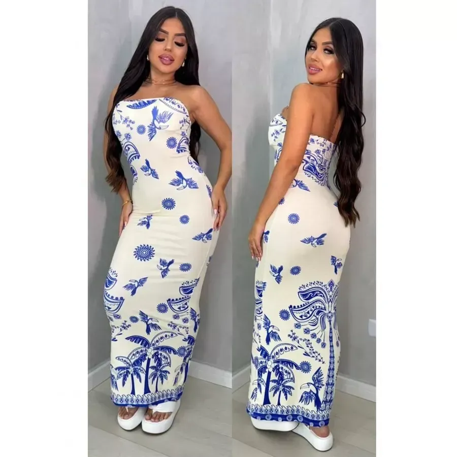 Vestido Geórgia confeccionado em malha Liz com toque de algodão
